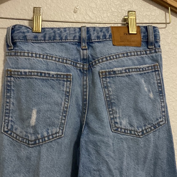 Zara Wide Leg Denim Jeans Size 9 - Picture 6 of 15